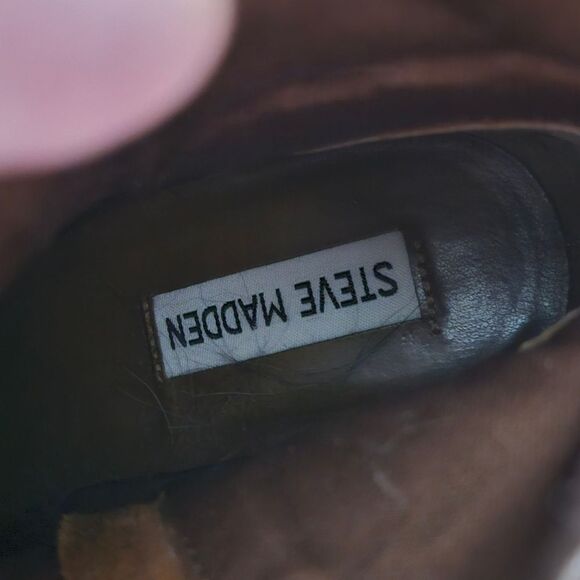 Steve Madden Brown Suede Heeled Boots - Picture 8 of 10